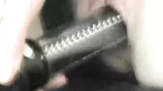 Blonde Girl Masturbates with Dildo in Public while Her Small Titted Friend watches