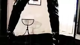 Masturbating Wife Sultry Striptease for Hubby with Big Tits and Boots