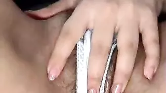 Asian Schoolgirl Dirty Fetish Masturbation with Hairy Pussy and Toys