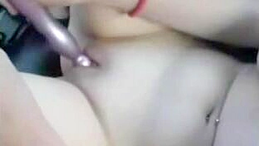 Busty Blonde Amateur Solo Masturbation with Dildo