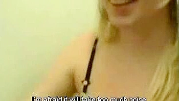 Busty Blonde Amateur Solo Masturbation with Dildo