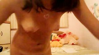 Masturbating Teen Squirts with Hairy Pussy & Toys!