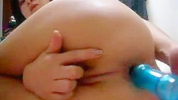 Petite Asian Teen Masturbates with Anal Dildo in Tight Ass