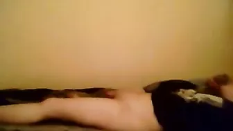 Chubby Amateur Home Alone Masturbation with Big Tits and Dildo, Culminating in Orgasmic Rubdown