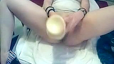 Squirting Pussy with Huge Dildos - Masturbation Solo