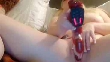 Blonde Babe Epic Masturbation with Huge Tits and Anal Dildo!