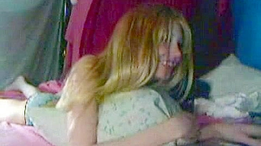 Masturbating with Tall Skinny Blonde in Pantyhose and Dildo - Cam Whore Secret