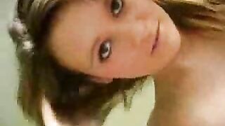 Petite Teen Masturbates on Webcam with Dildo