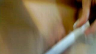 Tight Pussy Striptease with Dildo and Masturbation