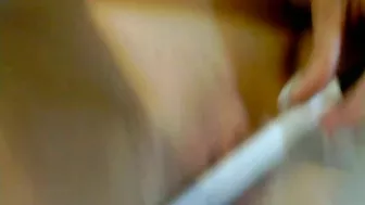 Tight Pussy Striptease with Dildo and Masturbation