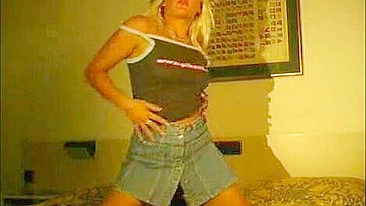 Blonde Masturbates with Dildos & Strips for Him - Anal, Ass, Pussy Rubbing!