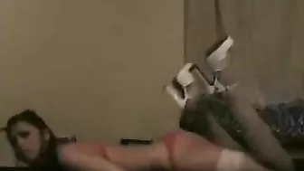 Sexy Striptease with Lingerie & Heels - Masturbating in Pantyhose