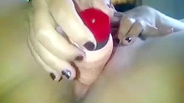 Amateur Latina Masturbates with Dildo in Homemade Video