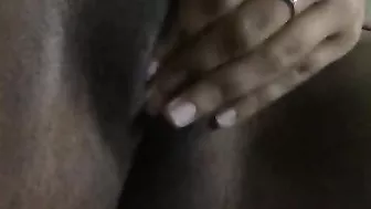 Amateur Ebony Fingered Pussy Rubbing Homemade Masturbation
