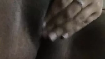 Amateur Ebony Fingered Pussy Rubbing Homemade Masturbation