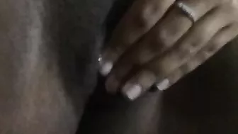 Amateur Ebony Fingered Pussy Rubbing Homemade Masturbation