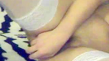 Masturbation Fever with Young Teen in Lingerie and Stockings