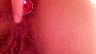 Hairy Pussy Masturbation with Anal Toys and Selfies