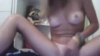 Amateur Blonde College Petite Skinny Teen Finger Masturbates for Boyfriend!