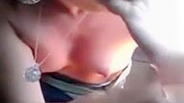 Amateur Brunette Fists Herself with Big Dildo in Public Car Masturbation
