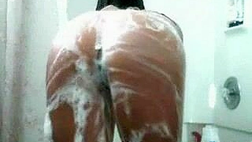 Tight Teen Pussy Play with Dildo in the Shower - Ass Striptease!