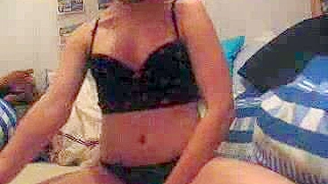 Horny Teen with Small Tits Rubs Pussy on Webcam for Boyfriend Pleasure