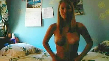 Tight Teen Strips & Masturbates Solo in Pretty Porn