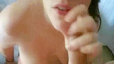 Masturbating Teen with Big Tits Loves Sucking Cocks and Swallowing Cum!