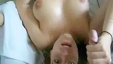 Masturbating Teen with Big Tits Loves Sucking Cocks and Swallowing Cum!