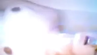 Masturbating Ex-GF in the Bathtub with Big Boobs and Cum!