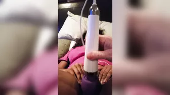 Brunette Girlfriend Masturbation Orgasm w/ Vibrator