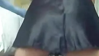 Masturbating Teen with Big Tits and Shaved Pussy Cums Hard on Chair