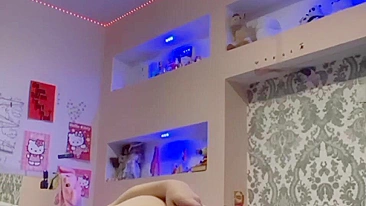 Blonde Bombshell Solo Masturbation with Dildo and Toys