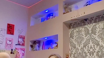 Blonde Bombshell Solo Masturbation with Dildo and Toys