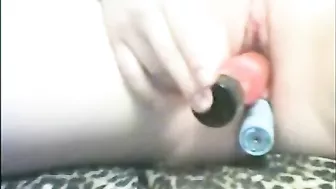 Blonde Masturbates with Toys & DPs Herself