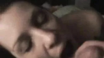 Horny Wife Gives Dad a Father Day Blowjob with Cumshot!