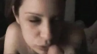 Horny Wife Gives Dad a Father Day Blowjob with Cumshot!