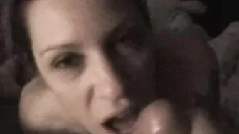 Horny Wife Gives Dad a Father Day Blowjob with Cumshot!