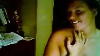 Blonde Girlfriends' Masturbation Striptease on Webcam