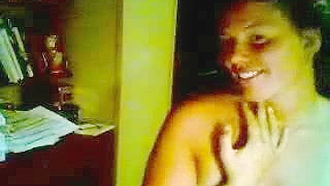 Blonde Girlfriends' Masturbation Striptease on Webcam