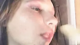 Tight Russian Teen Solo Pussy Masturbation with Dildo and Banana!