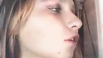 Tight Russian Teen Solo Pussy Masturbation with Dildo and Banana!