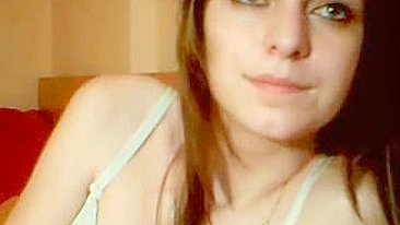 Masturbating Brunette in Lingerie Rubs Pussy on Webcam
