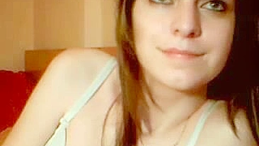 Masturbating Brunette in Lingerie Rubs Pussy on Webcam