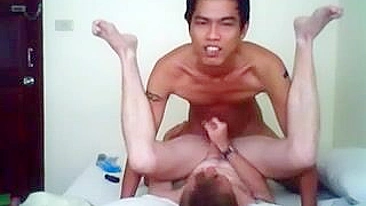 College Twinks' Homemade Gay Sex Amateur Video with Asian Boyfriends