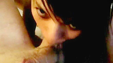 Homemade Blowjob with Scrotum Lick by Cute Brunette GF