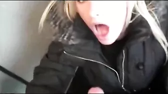 German Girlfriend Swallows Cum in Mile High Club Amateur Homemade Sex