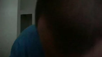 Black Gay Amateur Swallows Cum in Mouth during Homemade Interracial Blowjob