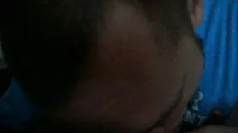 Black Gay Amateur Swallows Cum in Mouth during Homemade Interracial Blowjob