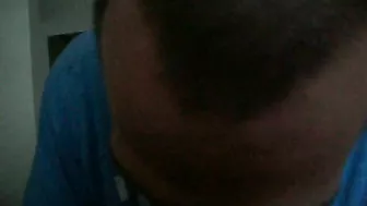 Black Gay Amateur Swallows Cum in Mouth during Homemade Interracial Blowjob